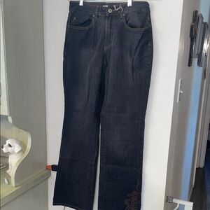 Coldwater Creek Black Straight-Leg Jeans